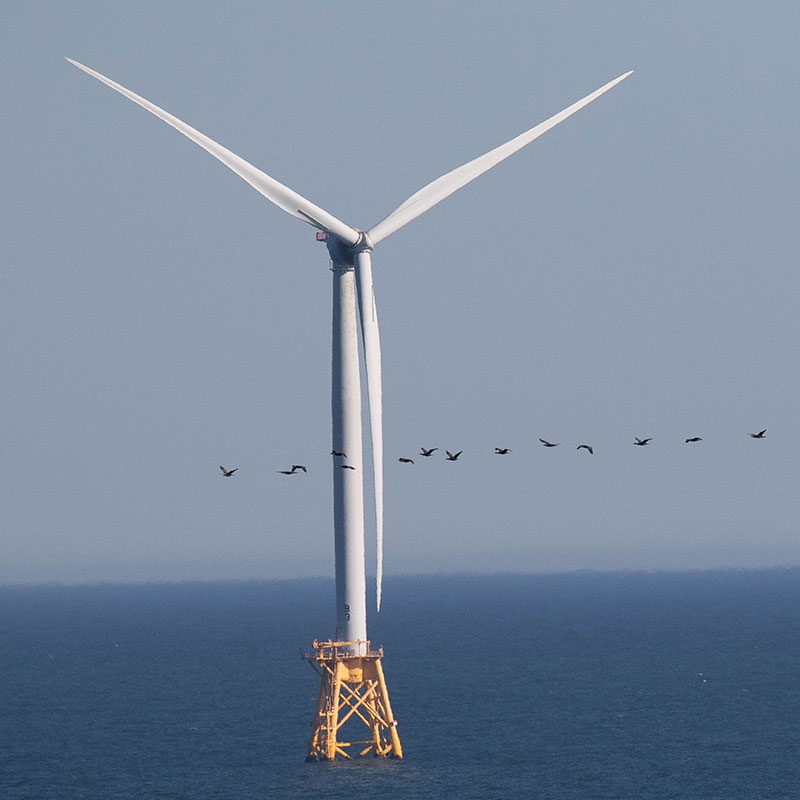 Wind Turbine in the Atlantic Ocean